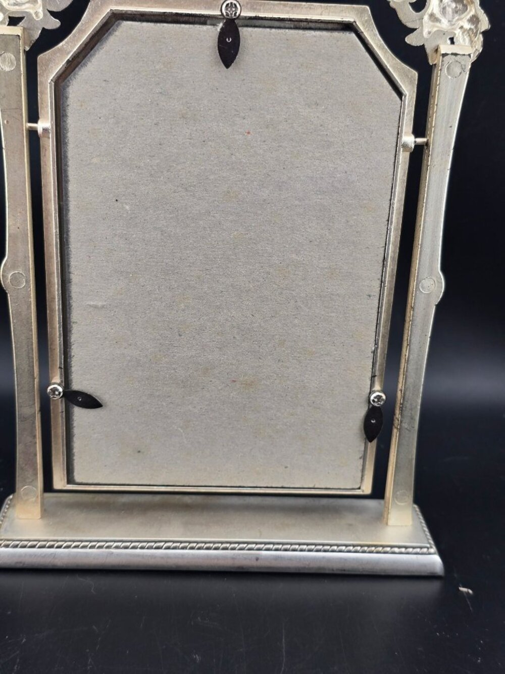 Vintage Victorian Metal Swing Picture Frame Ornate Rose Design - 8" x 5" READ - Picture 12 of 15